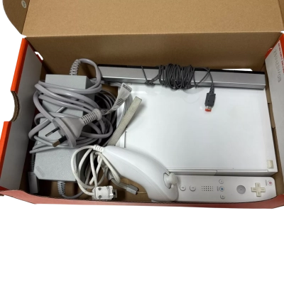 Wii console with remote and nunchuck working order