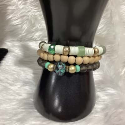  Womens Beaded Bracelet / Earrings / Necklace Multicoloured / Other 