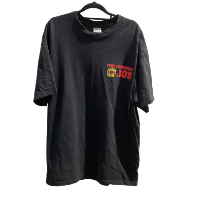  Mens  Size XL Black The Toughest Job American Firefighters T Shirt
