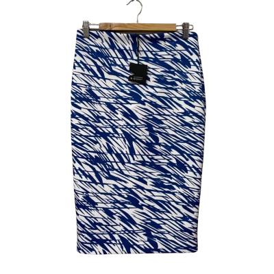 BNWT Basque Womens  Size 8 Pencil Skirt Blue / White RRP $89.95