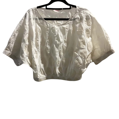 Gorman Womens  Size 10 Cropped Top Beige / White Organic Cotton