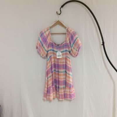 Paper Heart Women's Size 8 Short Sleeve Dress  Multicoloured / Pattern 