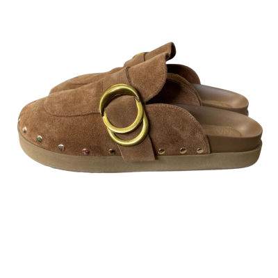 Walnut Melbourne Womens Pascal Leather Mule Size 40 