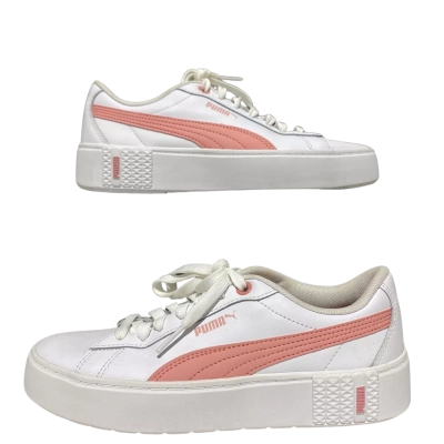 Puma "Smash Platform V2 White Bridal Rose"ma Womens  Size 5 Sneakers Pink  / White 