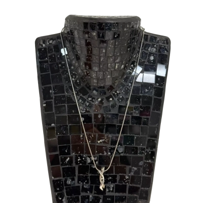 Sterling Silver (925) Snake Chain Necklace and Twisted Infinity Pendant (6 grams) 