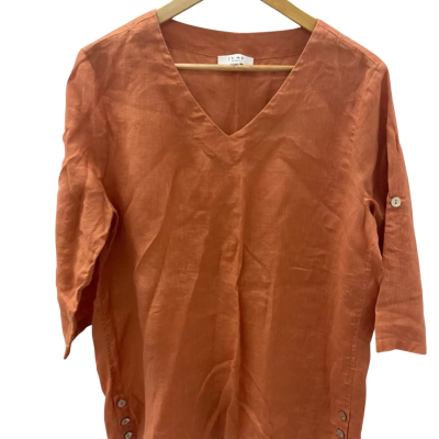 Jump Womens  Size M 3/4 Sleeve Top Mustard 