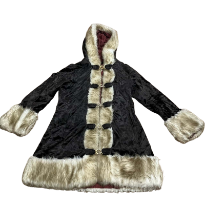 Rare Vintage Stephen Dattner Faux Fur Afghan Coat Size 10 Brown Made in Australia 