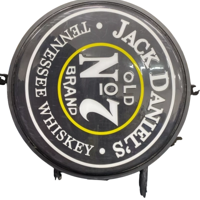50cm round  Jack Daniel’s whisky plug in wall light.