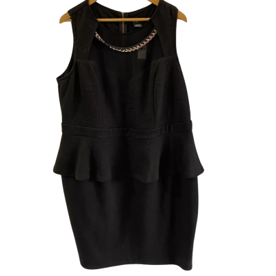City Chic Womens  Size L Aztec Attitude Dress Black  