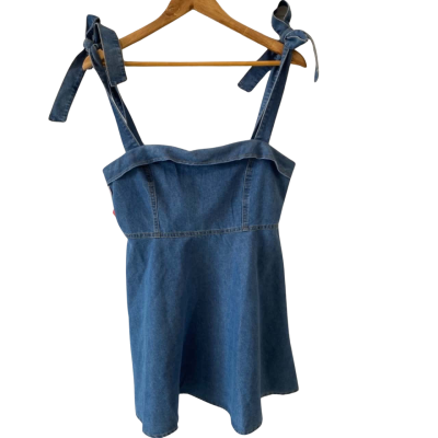 STNDRD Denim Womens  Size 12 / M Denim Fit And Flare Dress Blue 