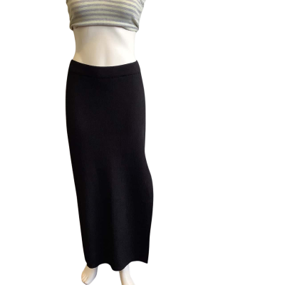 BNWT You + All Women's Size 24 Front Split Maxi Skirt Black  