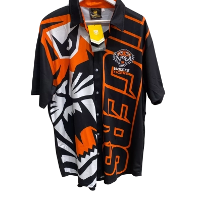 BNWT West Tigers Party Shirt NRL Mens  Size XXXXL 