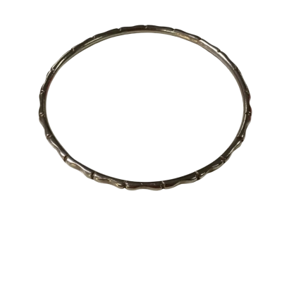 Silver Bamboo Look Bangle 12g
