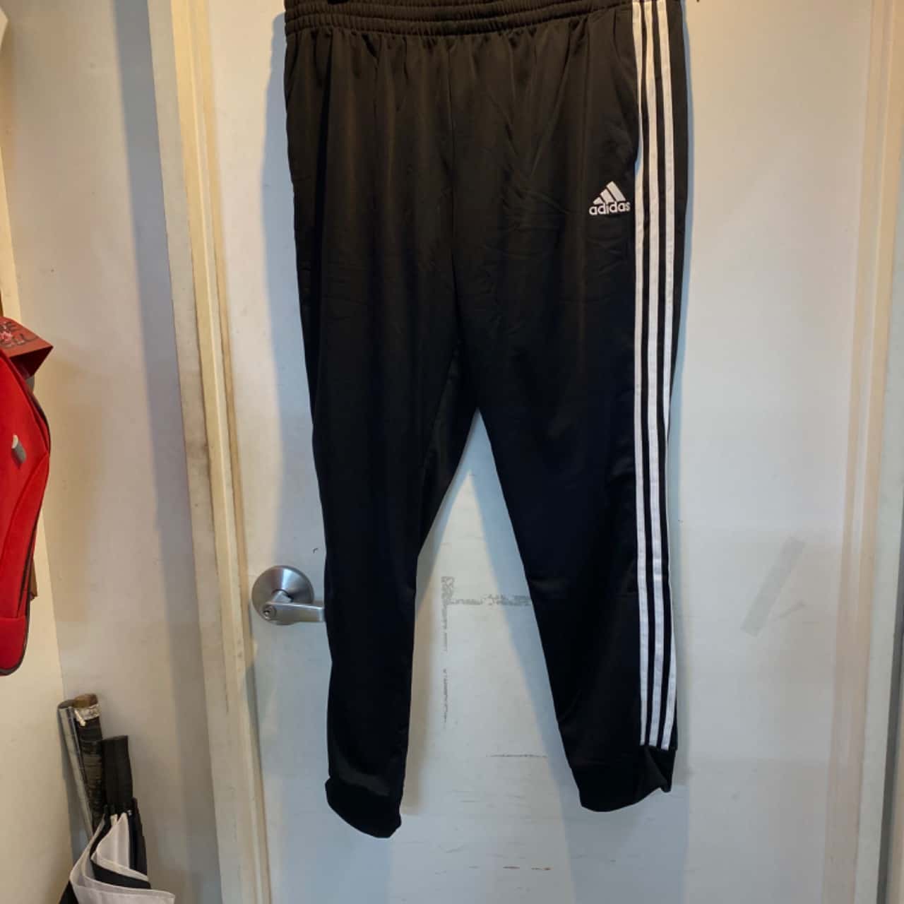 Adidas Mens Size XXL Track Pants Black / White BNWT (s)