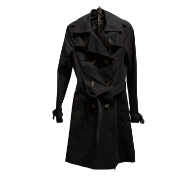 Saba Womens  Size 8 Trench Coat Black  