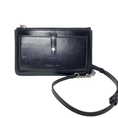 Charles & Keith Womens Black Crossbody Wallet 