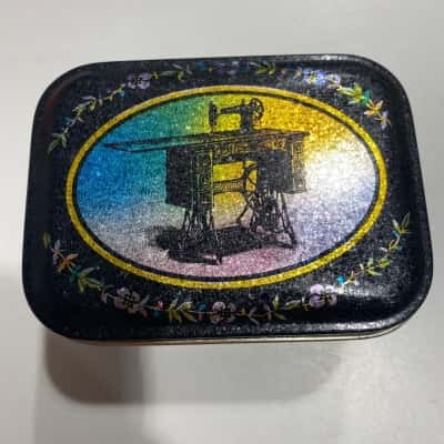 Vintage Singer metal tin box