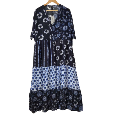Taking Shape Natural Floral Tie Dye Dress Print Sunshine Ready Size 18