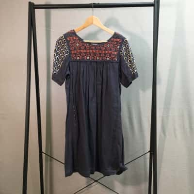 Gorman Womens  Size 6 Casual Dress Blue / Multicoloured / Orange 