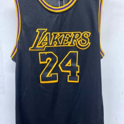 Lakers NBA Mens  Size XL Jersey Black  / Yellow 