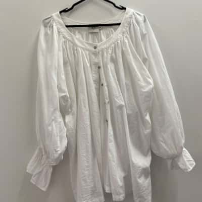 AJE Womens  Size One Size Long Sleeve Top White 