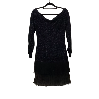  Pierre Balmain Women's Size 38 Cocktail Off The Shoulder Dress Black  