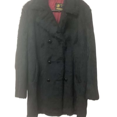  Womens  Judson size7 black faux Fur Coat 