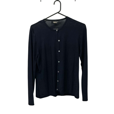 Trent Nathan Womens Button-down Cardigan Navy Blue  Size L 