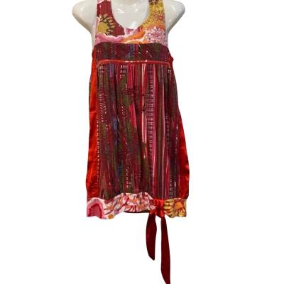 BNWT Desigual Womens  Size S Babydoll Dress Red 