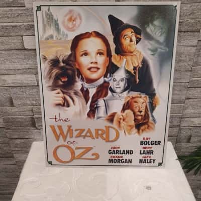 Retro metal  sign vintage  movie poster the wizard of OZ 