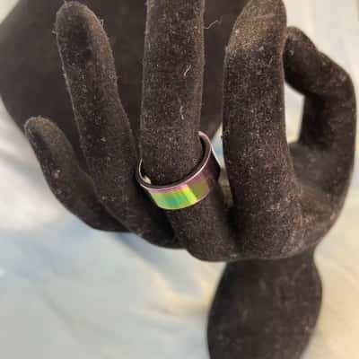  Womens Coloured steel Ring Multicoloured 