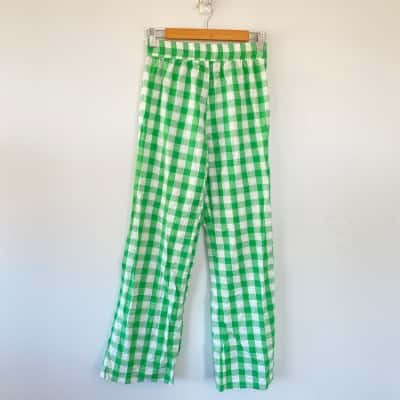Dazie Garden Green Checked Tuscan Sun Pants  Size 8 