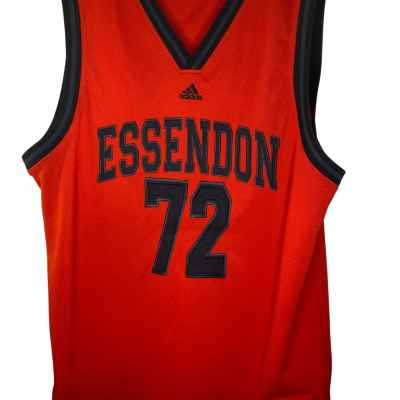 Adidas Mens  Size L Black  / Red  Jersey 