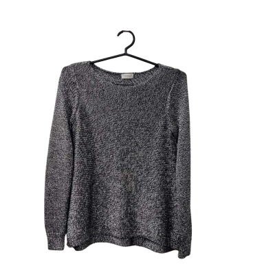 Club Monaco Women's  Size XS Crew Neck Jumper in Black  / Silver 