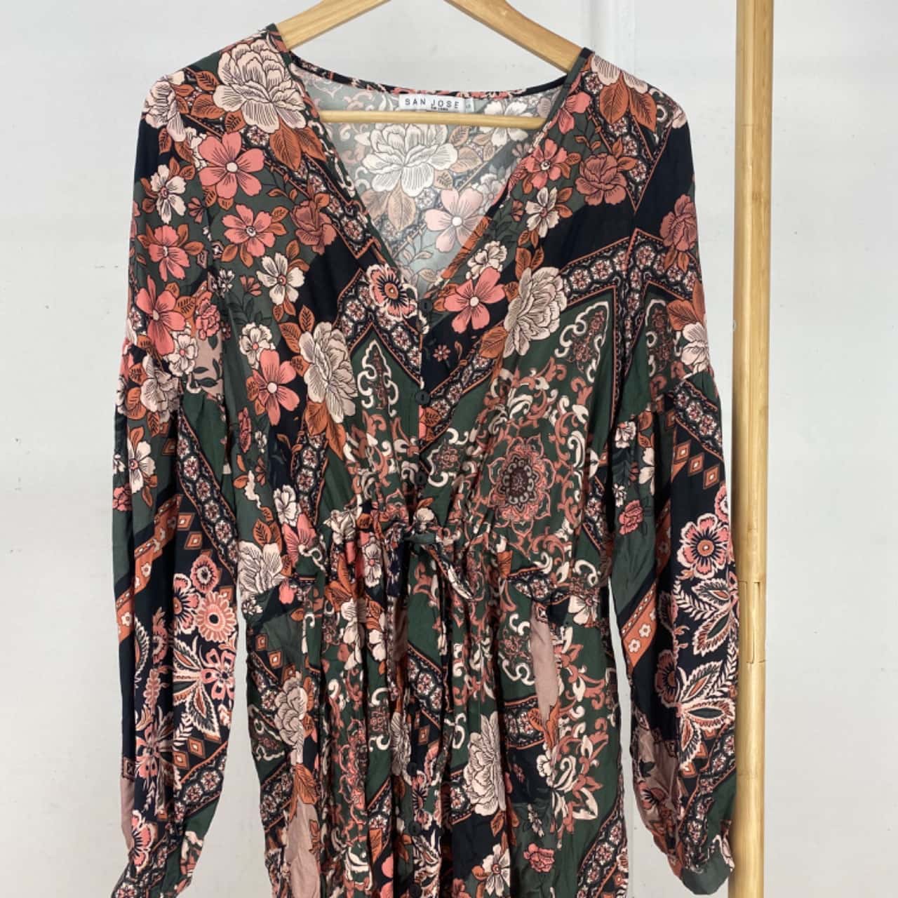 SAN JOSE The Label Size S Maxi Dress Floral / Green (s)