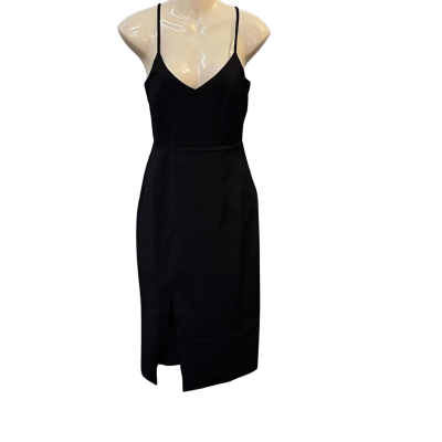 Tussah Womens  Size XS Midi Dress / Shoestring Strap Dress Black  