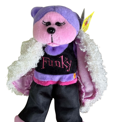 Skansen Beanie Kids Sassy 2003 Pink Purple Funky Good Condition 