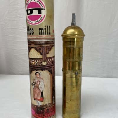 Albanian UT (Uzina Tirana) Vintage Brass Hand Coffee Mill