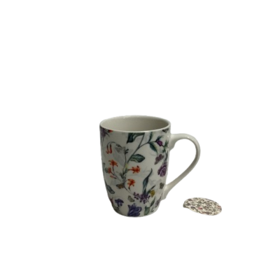 Brand New Accent Concepts Floral Mug 340ML White #2261-1-PP