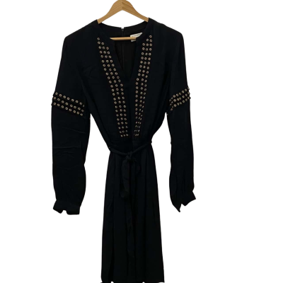 Witchery Womens  Size 10 Long Sleeve Dress Black  