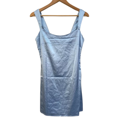 BNWT Peppermayo Womens Size 12 Baby Blue Satin Mini Dress