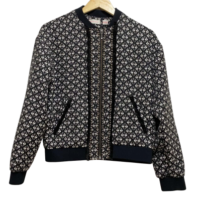 Sass & Bide Womens  Size 36 Bomber Jacket Black  / White 