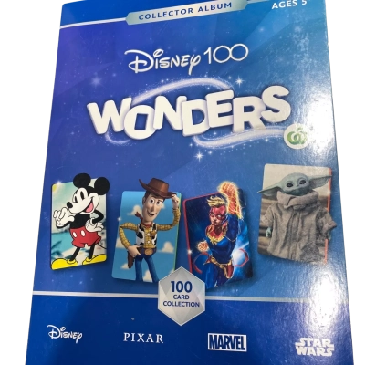Disney 100 Collection Wonders Cards Complete Full Set with Album
