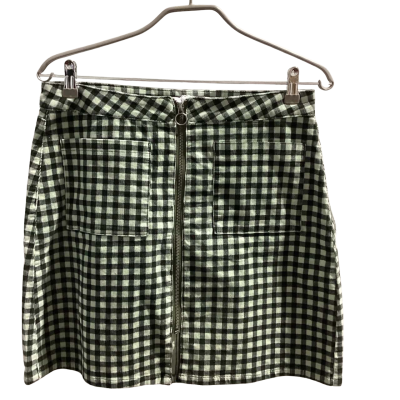 BNWT. Ghanda. Womens  Size 14. A-Line Mini Skirt.  Black / Green Gingham .