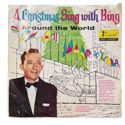 Vintage Bing Crosby A Christmas Sing Around the World 12”inch Vinyl LP