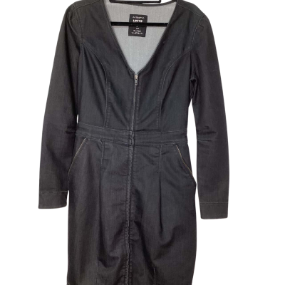 Levi's Womens  Size S Black Denim Dress / Long Sleeve Dress 