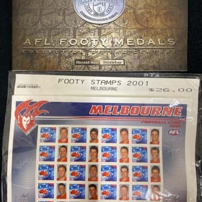 AFL Footy Medals 1996 and Footy Stamps 2001