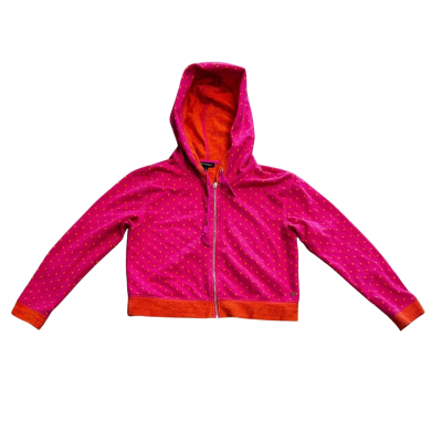 Juicy Couture Y2K Orange & Pink Polka Dot Jacket Size S