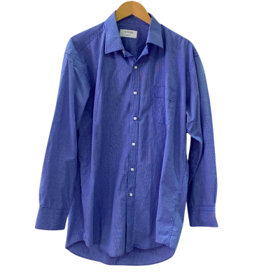 Van Heusen Mens  Size 42 Business Shirt Black  / Checked / White 