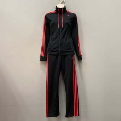 Adidas Womens Tracksuit Size S Black  / Pink  